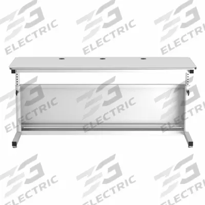 VERSADESK Standing Desk: White, Wood, 72 in Overall Wd, 24 in Overall Dp - Manual Adjustable-Height Desks