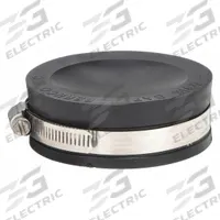 FERNCO Round End Cap: PVC, Clay/Copper/Iron/PVC/Steel, 1 1/8 in Overall Lg, 1 Clamps Included (MPN QC-104). Key specifications — attr1286800: Above Ground; attr1281541: Copper; attr1253455: FERNCO; attr1253479: Stainless Steel; attr1253488: PVC.