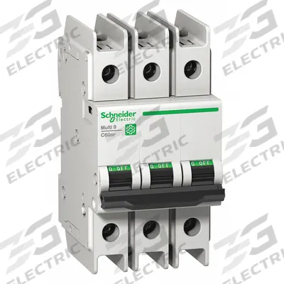 SCHNEIDER Miniature Circuit Breaker: 30 A Amps, 14kA at 120/240V AC, Screw Clamp - D-Curve, 3-Pole UL489 DIN Rail-Mount Miniature Circuit Breakers