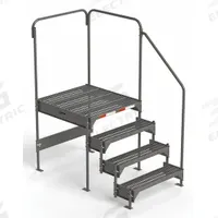 EGA Work Platform: 3 ft Platform Ht - Max, 34.6 in x 38.3 in, Steel, 500 lb Load Capacity (MPN CW7-36-4-3). Key specifications — Folding: Not Foldable; Mobility: Stationary; Use Location: Indoor; Brand: EGA; Color: Gray; Exit Direction: Left; Height Adjustability: Adjustable Height; Includes Handrails: Handrails Included.