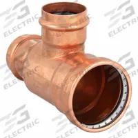 VIEGA PROPRESS Crimp Tee Fitting: Tee, 3 in CTS x 2 1/2 in CTS x 2 1/2 in CTS size, Copper (MPN 20749). Key specifications — Brand: VIEGA PROPRESS; Broad - Material for Bullet: Copper Or Bronze; Fitting Size: 3 in CTS x 2-1/2 in CTS x 2-1/2 in CTS; Brand - Broad: VIEGA.