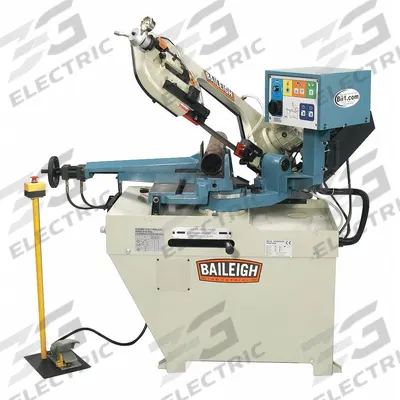 BAILEIGH INDUSTRIAL Band Saw: 10 9/16 in x 4 5/16 in, 66 to 280, 45° Left to 60° Right - Mitering Semi-Automatic Horizontal Band Saws