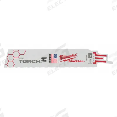 MILWAUKEE Reciprocating Saw Blade: 24 Teeth per Inch, 6 in Blade Lg, 0.04 in Blade Thick - Thin-Metal-Cutting Blades