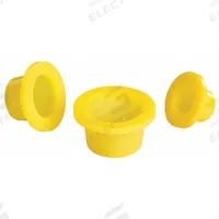 Stopper: Polyethylene, 19/22 Stopper Size, 2.25 in Overall Ht, Yellow, 0 Holes (MPN CG-3021-02). Key specifications — Brand: CHEMGLASS; Color: Yellow; Stopper Size: 19/22; Material: Polyethylene.