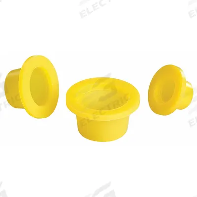 CHEMGLASS Stopper: Polyethylene, 19/22 Stopper Size, 2.25 in Overall Ht, Yellow - Plastic Stoppers