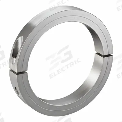 CLIMAX METAL PRODUCTS Shaft Collar: 2-Piece, Inch, Round, Clamp-On, 4 1/2 in Bore Dia - Stainless Steel Recessed-Screw Shaft Collars