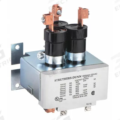 STRUTHERS-DUNN Mercury Displacement Contactor: 120V AC, 35 A Full Load Current - Resistive - Mercury Displacement Contactors