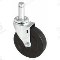 APPROVED VENDOR Stem Caster: Swivel, No Brake, 5 in Wheel Dia., 1 1/4 in Wheel Wd, Rubber, Rubber (MPN 1ZTJ1). Key specifications — attr1111099: APPROVED VENDOR; attr1111095: Black; attr1176855: Swivel.