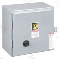 SQUARE D Magnetic Motor Starter: Reversing, 3 Poles, NEMA Size 0, 18 A, 120V AC Coil (MPN 8736SBG4V02S). Key specifications — Brand: SQUARE D; Coil Voltage: 110/120V AC; Phase: Three; Operator: None; Terminal Connection Type: Screw Clamp Terminals; Includes Pilot Light: No; Operator Controls: None; Auxiliary Contacts Included: No Auxiliary Contacts Included.