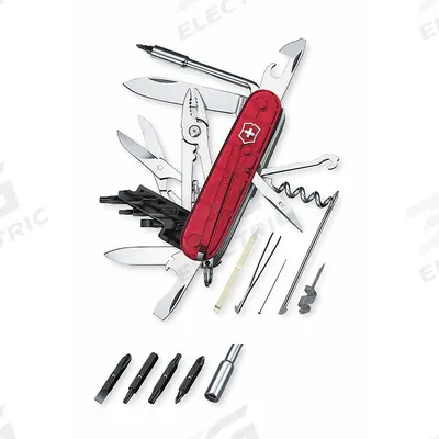 VICTORINOX SWISS ARMY Folding Knife: 16 Tools, 3 1/2 in Closed Lg, 6 1/4 in Open Lg - Multi-Tool Folding Knives