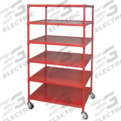 APPROVED VENDOR Mobile Open Metal Shelving 66 in x 36 in x 24 in, 6 Shelves - Medium-Duty Solid Mobile Open Metal Shelving