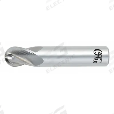 OSG Ball End Mill: Carbide, 4 Flute, 2.5 mm Mill Dia, 5 mm LOC, 39 mm OAL (MPN 414-0984-BN) - General Purpose Carbide Ball End Mills