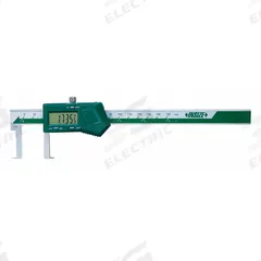 INSIZE Inside Groove Digital Caliper: 1 in to 6 in /25 mm to 150 mm, Cabled, +/-0.0016 in Accuracy (MPN 1120-150AE). Key specifications — attr1184461: +/-0.0016 in; attr1184462: 0.0005 in/0.01 mm; attr1184471: Outside; attr1184472: Groove Edge; attr1184496: INSIZE.
