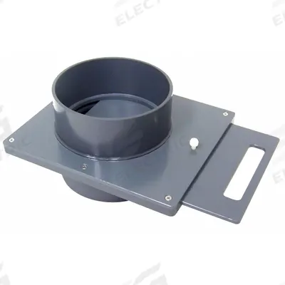 PLASTIC SUPPLY Blastgate: For 14 in Duct Dia, 6 3/8 in Overall Lg - Blast Gates