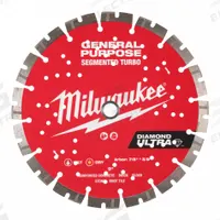 MILWAUKEE Diamond Saw Blade: Block/Brick/Pavers/Rebar/Stone, 9 in Blade Dia., Wet/Dry (MPN 49-93-7532). Key specifications — attr1097734: Wet/Dry; attr1097738: Masonry Saw; attr1097751: MILWAUKEE.
