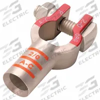 ECO-MAX Battery Terminal: Straight, Crimp, 4 ga, Gray Color, Negative/Positive, Copper/Tin (MPN 058418-1). Key specifications — Contact Material: Tin; Alignment: Straight; Color Code: Gray; Connection Type: Crimp; Gauge: 4 ga; Polarity: Negative/Positive; Brand: ECO-MAX.