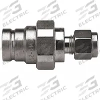 PARKER Hydraulic Quick Connect Hose Coupling: 1/4 in Coupling Size, 316 Stainless Steel (MPN FS-252-4MZ). Key specifications — Body Material: 316 Stainless Steel; Thread Size: 9/16"-18; Seal Material: Fluorocarbon; Brand: PARKER.