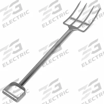 SANI-LAV Reinforced Fork: 4 Tines, 12 in Tine Lg, 32 in Handle Lg, FDA Compliant - Reinforced Hygienic Forks