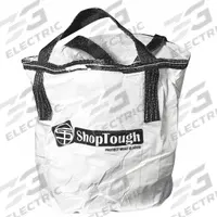 SHOPTOUGH Bulk Bags: 30 in Outside Lg, 30 in Outside Wd, 36 in Outside Ht, 18 cu ft Volume Capacity (MPN ST6). Key specifications — Finish: Smooth Woven; Brand: SHOPTOUGH.