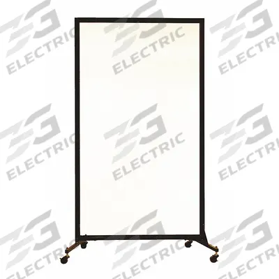 SCREENFLEX Room Divider: 1 Panels, Transparent, Clear Panel, 74 in Overall Ht - Plastic Portable Room Dividers