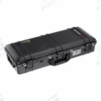 PELICAN Protective Case: 12 1/8 in x 32 in x 6 1/2 in, Black, 8.9 lb Wt (MPN 1705AIRNF). Key specifications — attr1188351: PELICAN; attr1188334: Plastic; attr1188336: Padlock.