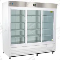 AMERICAN BIOTECH SUPPLY Lab Refrigerator: 69 cu ft, Upright, 1°C to 10°C, 33 1/4 in Overall Dp, Temp (MPN ABT-HC-LP-69). Key specifications — Door Opening Style: Sliding; Color: White; Alarm Type: Temperature; Manufacturer Part Number: ABT-HC-LP-69; Brand: AMERICAN BIOTECH SUPPLY; Product Type: Lab Refrigerator; Door Type: Sliding Glass; Refrigerant Type: R-290.