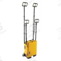PELICAN Temporary Job Site Light: LED, 24,000 lm Max Brightness, 1 No. of Brightness Levels, IP54 (MPN 9470M). Key specifications — Operating Voltage: 12V DC; Frame Color: Yellow; Brand: PELICAN.