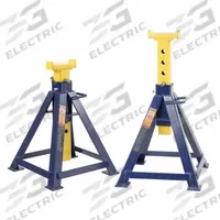 HEIN-WERNER Jack Stand: Pin Adjustment, 10 ton Load Capacity, 31 1/2 in Max Extended Ht, Steel, 1 PR (MPN HW93512). Key specifications — Base Shape: Square; Base Material: Steel; Saddle Shape: Rectangular; Brand: HEIN-WERNER.