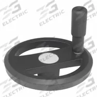 JW WINCO Spoked Hand Wheel: Spoked, Revolving Handle, Aluminum, 18 mm Bore, 200 mm Dia (MPN 18MRX5K/R). Key specifications — Brand: JW WINCO.