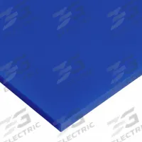 UHMW Polyethylene Bar: 0.5 in Thick, 2 in x 4 ft, Opaque, Blue, 4,400 psi Tensile Strength (MPN PS-UHMW-GF-152). Key specifications — Impact Strength: 16.0 ft-lb/in; Backing Type: No Backing; Clarity: Opaque; Filler Material: Glass.