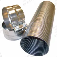 DAYCO Metal Exhaust Kit: 5 in Hose Inside Dia., 18 in Hose Lg, 304 Stainless Steel, Silver (MPN FK-518). Key specifications — Hose Tube Material: 304 Stainless Steel.