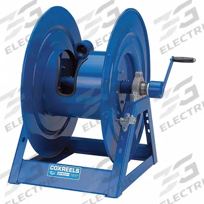 COXREELS Hand Crank Hose Reel: 100 ft (1 1/2 in I.D.), 24 in L x 33 1/2 in W x 26 in H - Large-Frame Multipurpose Hand-Crank Hose Reels