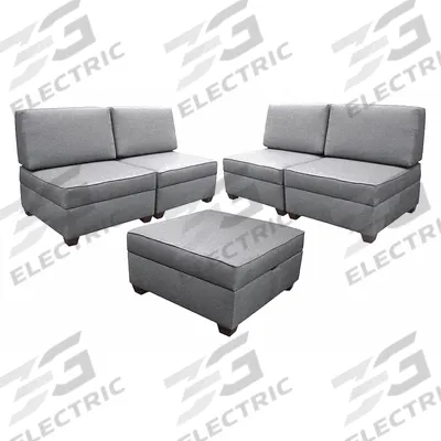 DUOBED Sectional Sofa Sleeper Set: Gray, 180 in Overall Wd, 36 in Overall Dp - Modular Multifunctional Furniture