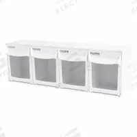 DIAMOND STORAGE SOLUTIONS Tip-Out Bin: 6 5/8 in x 23 3/4 in x 8 in, Wall, Stacking Capable, 4 Bins (MPN 3030-4-BIN-2). Key specifications — Brand: DIAMOND STORAGE SOLUTIONS.