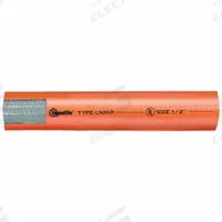 Liquid Tight Conduit: 2 in Trade Size, Orange, 50 ft Nominal Lg, LNMP (MPN LNM-P 16). Key specifications — Conduit Color: Orange; Brand: LIQUATITE; Series: LNMP.