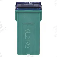 BUSSMANN Automotive Fuse: FMX Series, Green, Female, Cartridge, Time-Delay, 40 A, 12 V DC (MPN FMX-40). Key specifications — Series: FMX; Brand: BUSSMANN; Equivalent Fuse Series: FMX & JCAS.