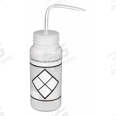 APPROVED VENDOR Wash Bottle: 500 mL, Write-On, Wide, Std Spout Spout, White - Wide Mouthed Standard Spout Wash Bottles