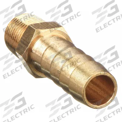 SPEEDAIRE Barbed Hose Fitting: For 5/16 in Hose I.D., Hose Barb x NPT - Brass Multipurpose (Air, Water, Chemical) Rigid Barbed Hose Fittings