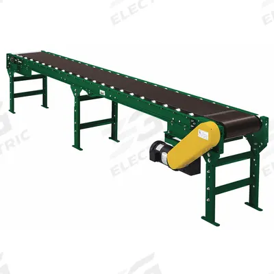 ASHLAND CONVEYOR Belt Conveyor: 18 in Belt Wd, 2,450 lb Max Load Capacity, 230/460 V AC - High-Capacity Roller Bed Belt Conveyors