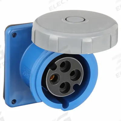HUBBELL Pin and Sleeve Receptacle: Blue, 250V AC, Three Phase, 30 A, 3 Pole, 4 Wire - Watertight Receptacles