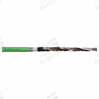 CHAINFLEX Measuring System Cable: (6) 20 AWG (0.50)/(5) Pr 24 AWG (0.25), Green, PUR Jacket (MPN CF111-021-D). Key specifications — Conductor Grouping: (6) 20 AWG/(5) Pair 24 AWG; Includes Ground: No; Overall Length: Order by the Foot; Minimum Bend Radius Factor - Fixed: 5 x OD; Minimum Bend Radius Factor - Flexible: 8 x OD; Brand: CHAINFLEX.