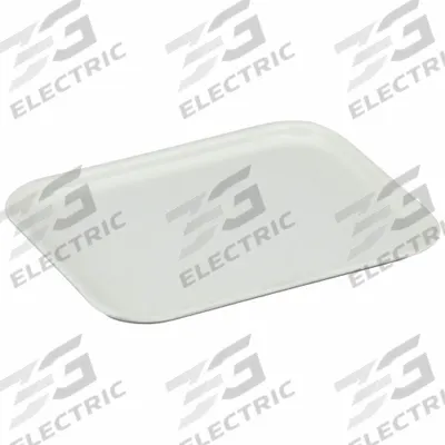 MOLDED FIBERGLASS Lid: 6 1/8 in x 4 7/8 in, White - Lids for Extreme-Temperature Stacking & Nesting Totes