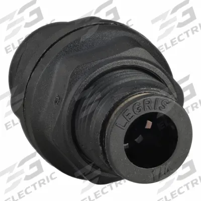LEGRIS Push-Fit Union Fitting: 1/4 in OD x 1/4 in OD Size, Push-to-Connect x Push-to-Connect - Nylon & Nickel-Plated Brass Tube Fittings