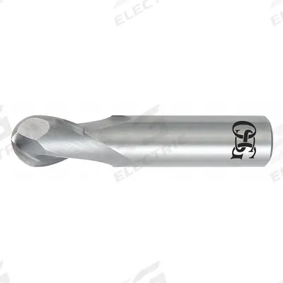 OSG Ball End Mill: Carbide, 2 Flute, 4.5 mm Mill Dia, 9 mm LOC, 51 mm OAL (MPN 412-1772-BN) - General Purpose Carbide Ball End Mills