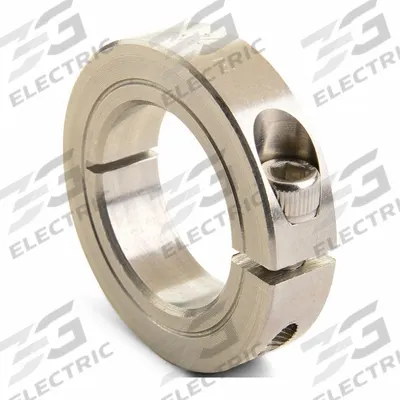 RULAND MANUFACTURING Shaft Collar: 1-Piece, Inch, Round, Clamp-On, 2 5/16 in Bore Dia - Stainless Steel Shaft Collars