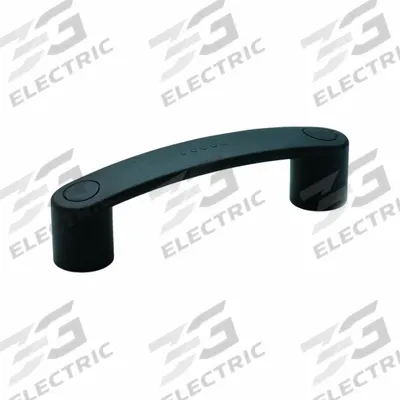 ELESA Pull Handle: Unthreaded Holes, Plastic, Gray/Black - Standard Pull Handles