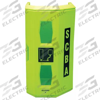 ALLEGRO Wall Case: Case, Polyethylene, Green - SCBA Storage