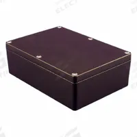 HAMMOND Enclosure: Die-Cast Aluminum, 6 in x 4 in x 2 in, NEMA 1/12/13/4/4X, Solid Cover, Screw On (MPN 1550Z120BK). Key specifications — Brand: HAMMOND; Closure Method: Screws; Enclosure Material: Die-Cast Aluminum; Knockouts: Not Included.