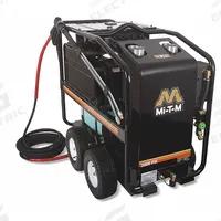 MI-T-M Electric Pressure Washer: Cart, 230 V – Single-Phase, 3,000 psi, 3.5 gpm, 8 hp (MPN GH-3004-0M10). Key specifications — Burner Fuel: Diesel; Pump Drive: Belt; Brand: MI-T-M.
