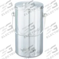 VOLLRATH Covered Ice Cream Pail: 20 qt Capacity, 16 3/4 in Overall Ht, 9 3/8 in Overall Dia, Yes No (MPN 59200). Key specifications — Brand: VOLLRATH; Includes: Cover; Material: Stainless Steel; FDA Compliant: No; NSF Certified: Yes.